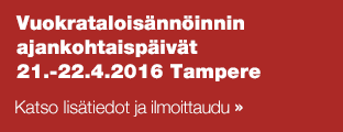 Vuokrataloisännöinnin ajankohtaispäivät  21.-22.4.2016 Tampere