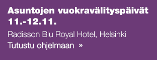 Asuntojen vuokravälityspäivät 11.-12.11. Radisson Blu Royal Hotel, Helsinki