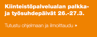 Kiinteistöpalvelualan palkka- ja työsuhdepäivät 26.-27.3.   Tutustu ohjelmaan ja ilmoittaudu